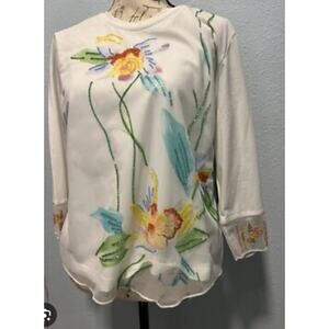Christina Hope bead floral embellished w/bead embroidery size approx L (10/12)